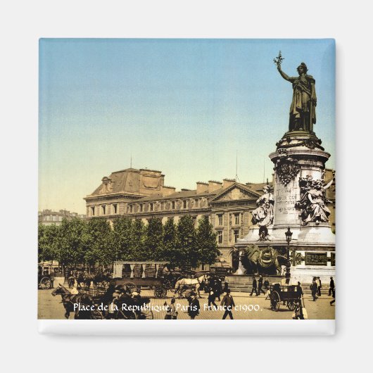 パリ フランス 共和広場 1900年頃 マグネット (正面)
