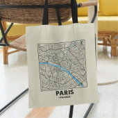 パリ フランス 市街地図トートバッグ トートバッグ