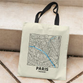パリ フランス 市街地図トートバッグ トートバッグ