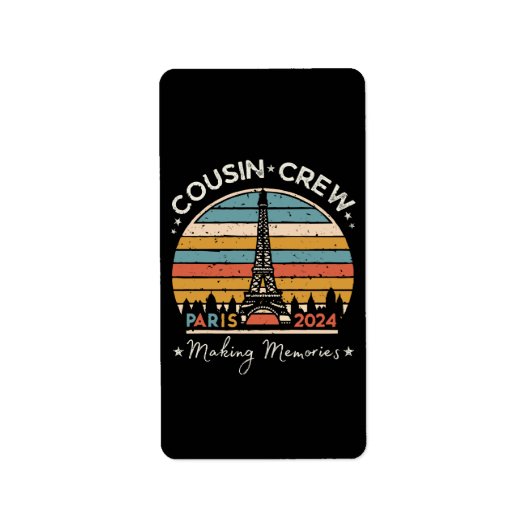 パリ フランス 思い出を創る 2024 ラベル (正面)