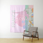 パリ、フランス、旅行アート名門私立校風の、パステル、ピンク タペストリー (インサイチュ)