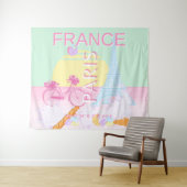 パリ、フランス、旅行アート名門私立校風の、パステル、緑 タペストリー (インサイチュ(横))