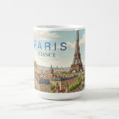 パリ フランス 旅行 アート ヴィンテージ コーヒーマグカップ (中央)