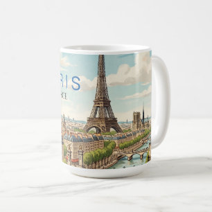 パリ フランス 旅行 アート ヴィンテージ コーヒーマグカップ