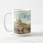 パリ フランス 旅行 アート ヴィンテージ コーヒーマグカップ (左)