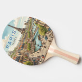パリ フランス 旅行 アート ヴィンテージ 卓球ラケット (横)