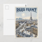 パリ フランス 旅行 ポストカード (正面/裏面)