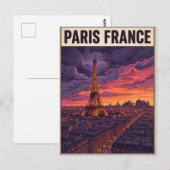 パリ フランス 旅行 ポストカード (正面/裏面)