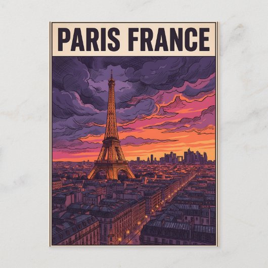 パリ フランス 旅行 ポストカード (正面)
