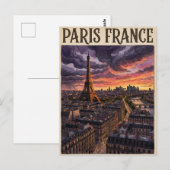 パリ フランス 旅行 ポストカード (正面/裏面)