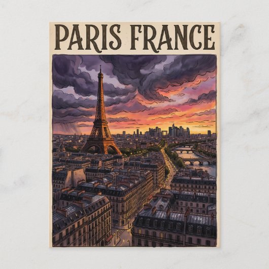 パリ フランス 旅行 ポストカード (正面)