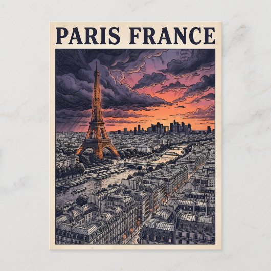 パリ フランス 旅行 ポストカード (正面)