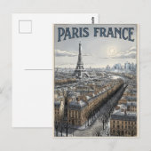 パリ フランス 旅行 ポストカード (正面/裏面)