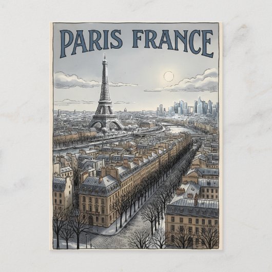 パリ フランス 旅行 ポストカード (正面)