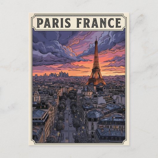 パリ フランス 旅行 ポストカード (正面)