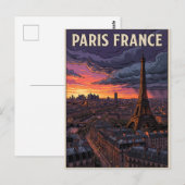 パリ フランス 旅行 ポストカード (正面/裏面)
