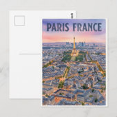 パリ フランス 旅行 ポストカード (正面/裏面)