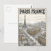 パリ フランス 旅行 ポストカード (正面/裏面)