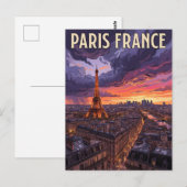 パリ フランス 旅行 ポストカード (正面/裏面)