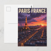 パリ フランス 旅行 ポストカード (正面/裏面)