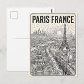 パリ フランス 旅行 ポストカード (正面/裏面)