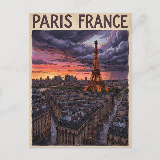 パリ フランス 旅行 ポストカード (正面)
