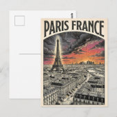 パリ フランス 旅行 ポストカード (正面/裏面)