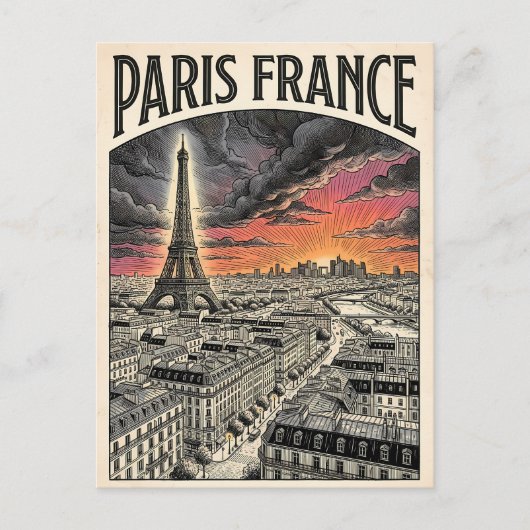 パリ フランス 旅行 ポストカード (正面)