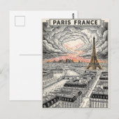 パリ フランス 旅行 ポストカード (正面/裏面)
