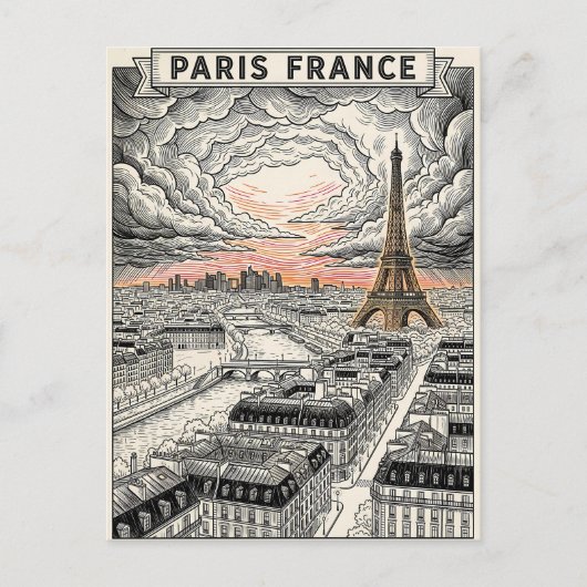 パリ フランス 旅行 ポストカード (正面)