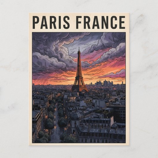 パリ フランス 旅行 ポストカード (正面)