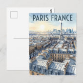 パリ フランス 旅行 ポストカード (正面/裏面)