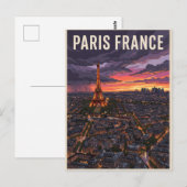 パリ フランス 旅行 ポストカード (正面/裏面)