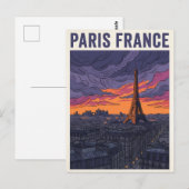 パリ フランス 旅行 ポストカード (正面/裏面)