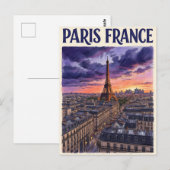 パリ フランス 旅行 ポストカード (正面/裏面)