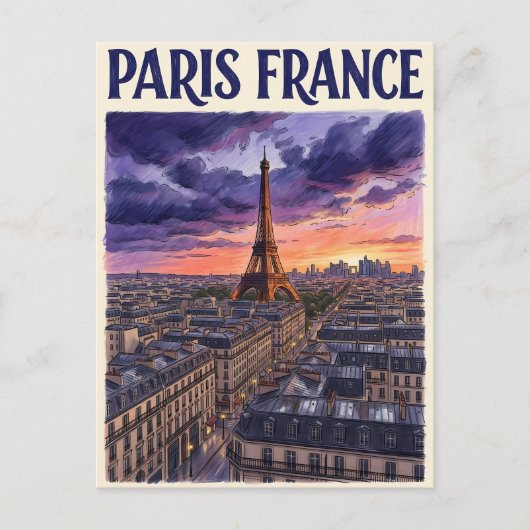 パリ フランス 旅行 ポストカード (正面)