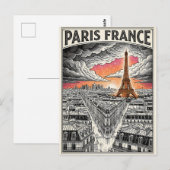 パリ フランス 旅行 ポストカード (正面/裏面)