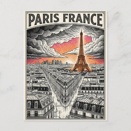 パリ フランス 旅行 ポストカード (正面)