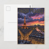 パリ フランス 旅行 ポストカード (正面/裏面)
