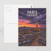 パリ フランス 旅行 ポストカード (正面/裏面)