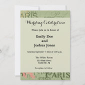 パリ フランス 旅行 ヴィンテージ アンティーク アート 絵画 招待状 (正面)