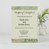 パリ フランス 旅行 ヴィンテージ アンティーク アート 絵画 招待状 (スタンド正面)