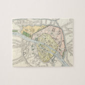 パリ、フランス: 歴史的、ヴィンテージの地図 ジグソーパズル (横)