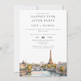 パリ フランス 結婚式 ハッピーエンド 招待状