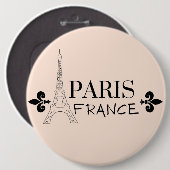 パリ フランス 缶バッジ (正面&裏面)