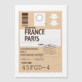 パリ フランス 飛行機のチケット (正面)