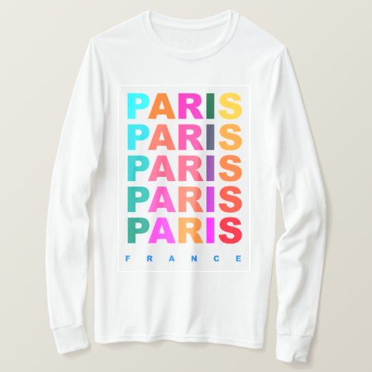 パリ フランス Tシャツ (デザイン正面)