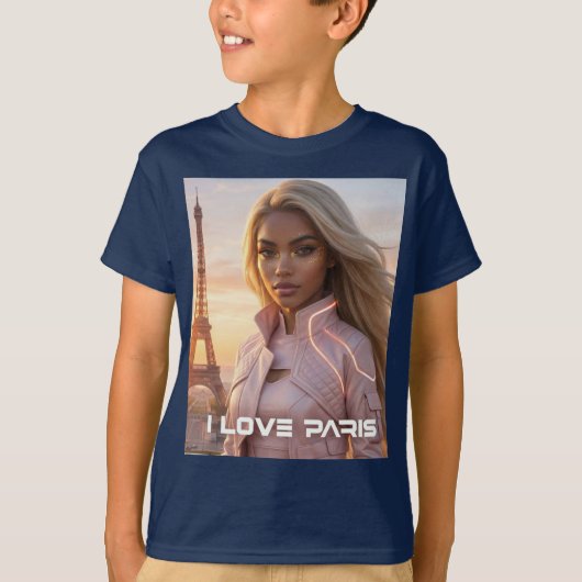 パリ - フランス Tシャツ (正面)