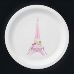 パリ フレンチ マカロン エッフェル塔 ペーパープレート<br><div class="desc">このデザインは、パリ フレンチ テーマコレクションに含まれています。このラインの製品は、フランス文化のさまざまな側面を示しています。このアイテムは、フランスのマカロン、「ボンジュール」という言葉、そしてフランスのエッフェル塔を特徴としています。詳細については、他のテーマ別アイテムをご覧ください。各テーマには、独特のスタイルのアイテムが多数あります。</div>