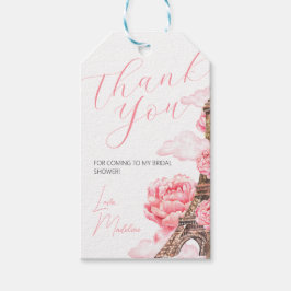 パリ ブライダルシャワー 感謝 ギフトタグ